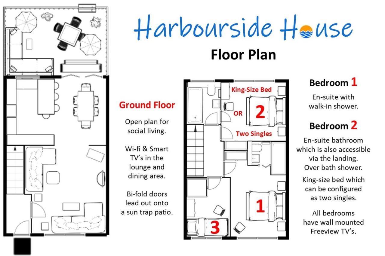 Harbourside House - Great Location - Parking - 2 En-Suites - Sleeps 5 Plus 1 Poole Eksteriør billede